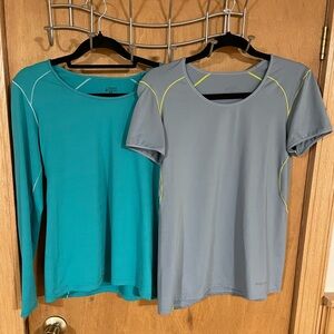 # 111- PATAGONIA- set of 2 capilene technical top, 1 short /1 long sleeve